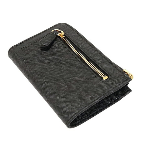 Prada Saffiano Leather Key Case Wallet L Zip Coin Multi Purpose Nero Black - Picture 4 of 11